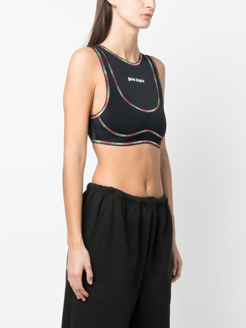 Black Rainbow Miami Crop Top