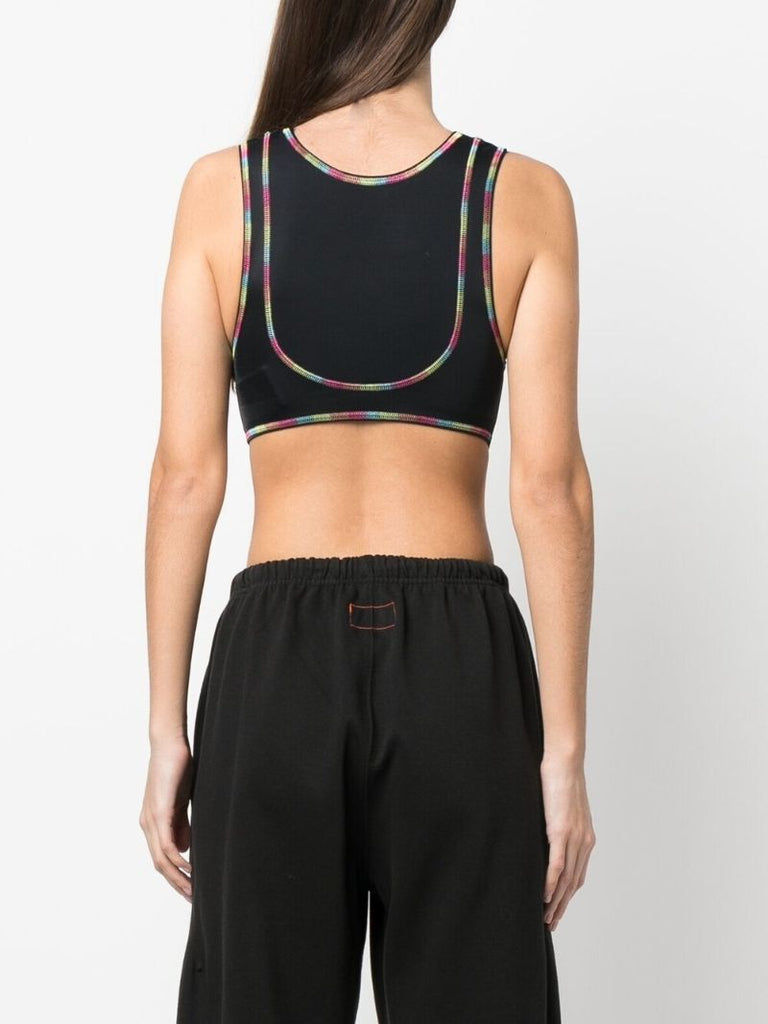 Black Rainbow Miami Crop Top