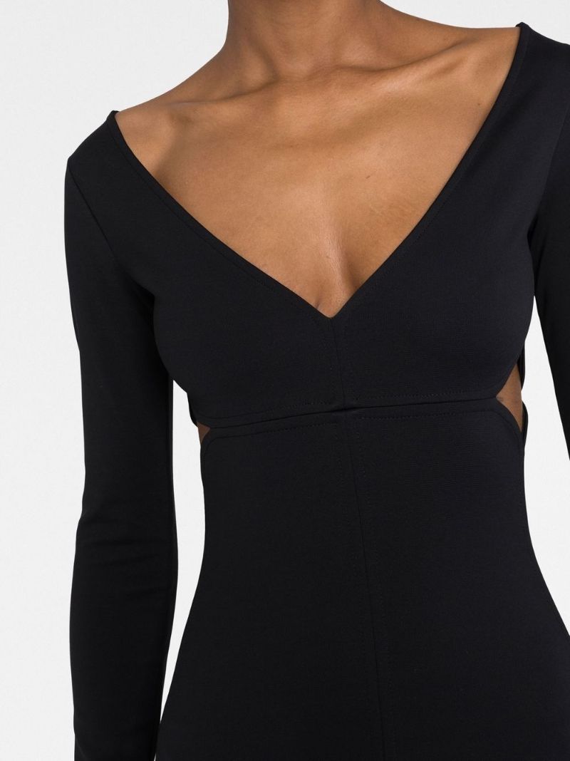 Black Cut-out Maxi Dress