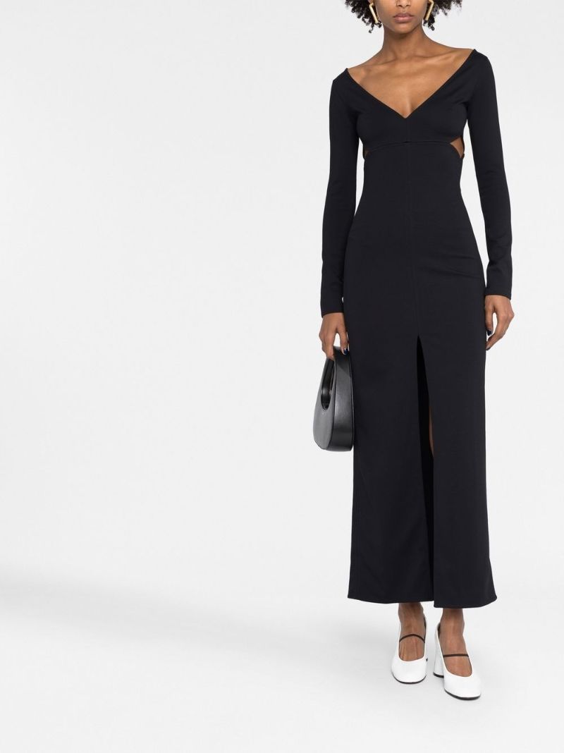 Black Cut-out Maxi Dress