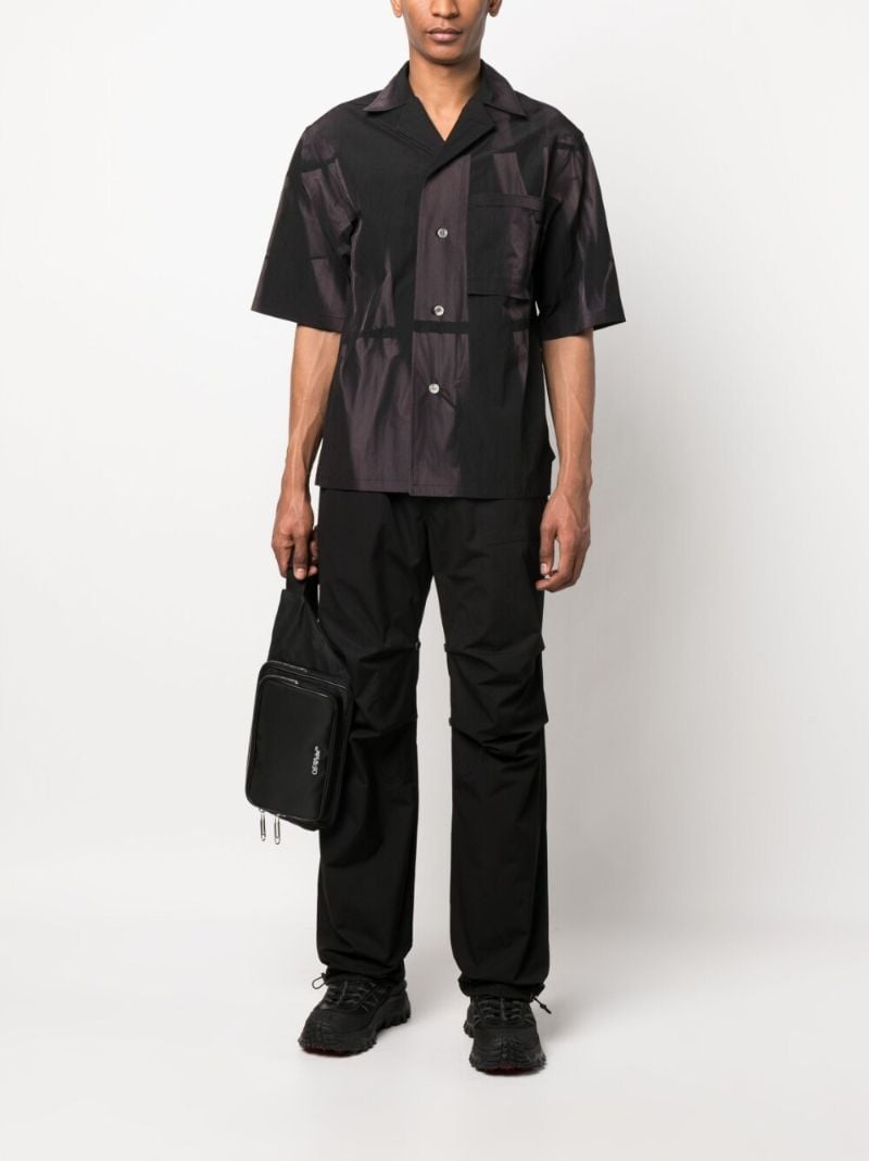 Black Upsidedown Palm Cargo Trousers