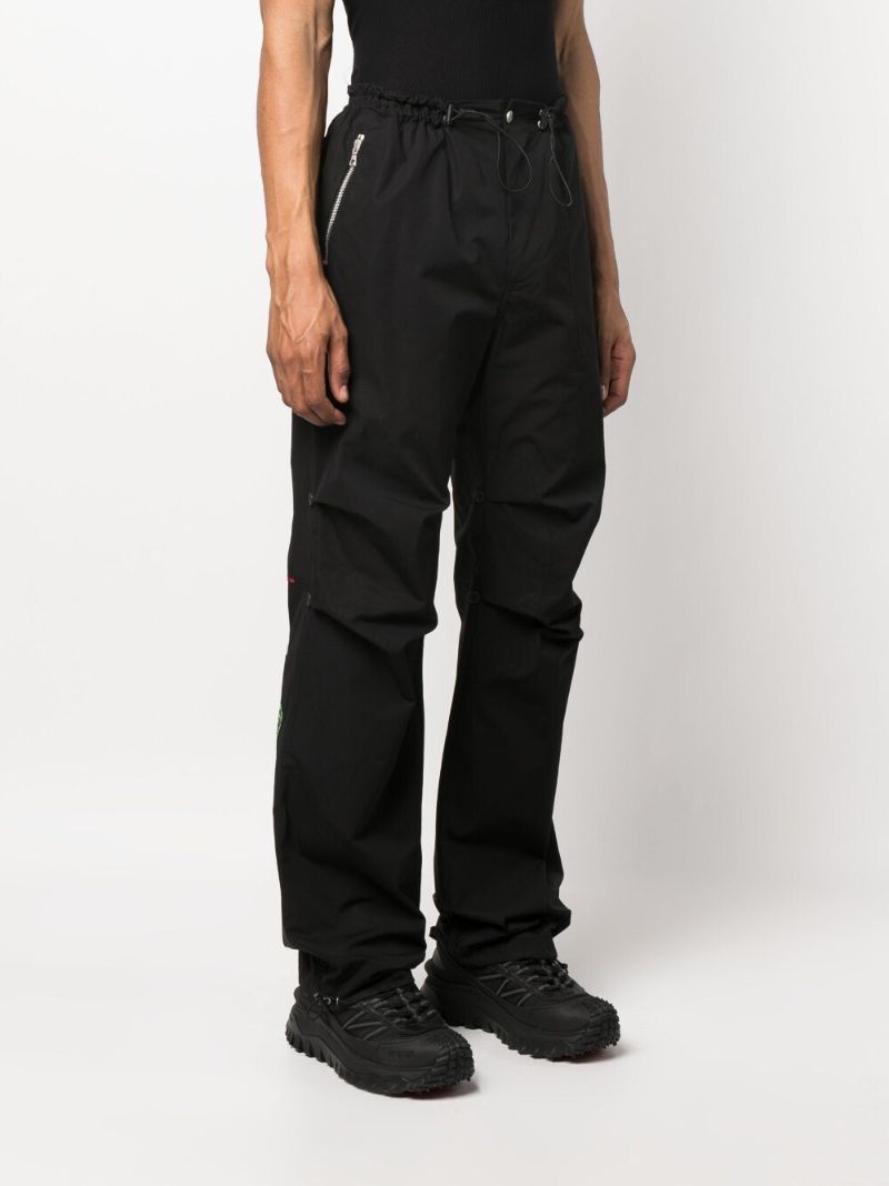 Black Upsidedown Palm Cargo Trousers