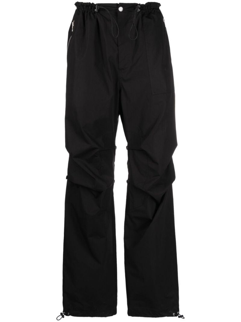 Black Upsidedown Palm Cargo Trousers
