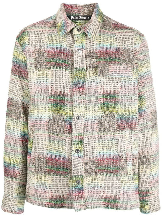 Multicolour Jacquard Logo Print Jacket