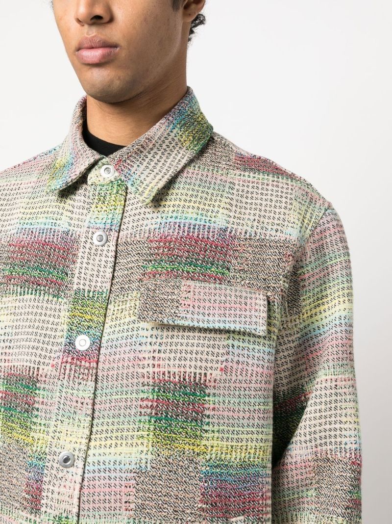 Multicolour Jacquard Logo Print Jacket