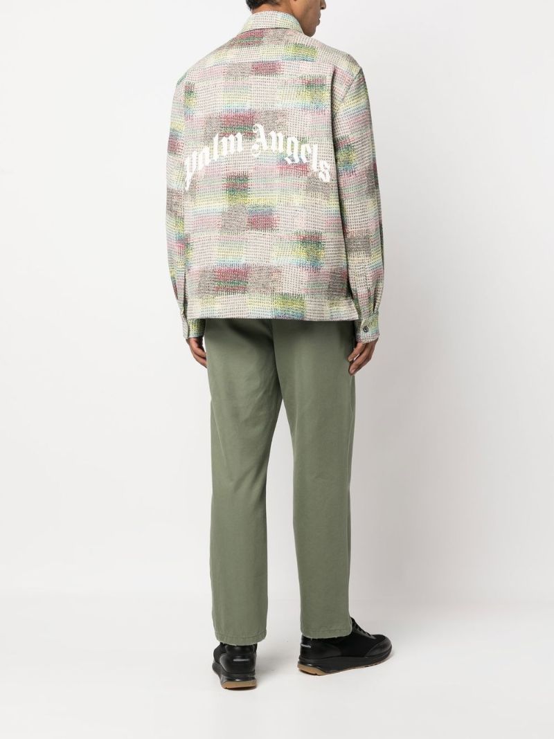 Multicolour Jacquard Logo Print Jacket