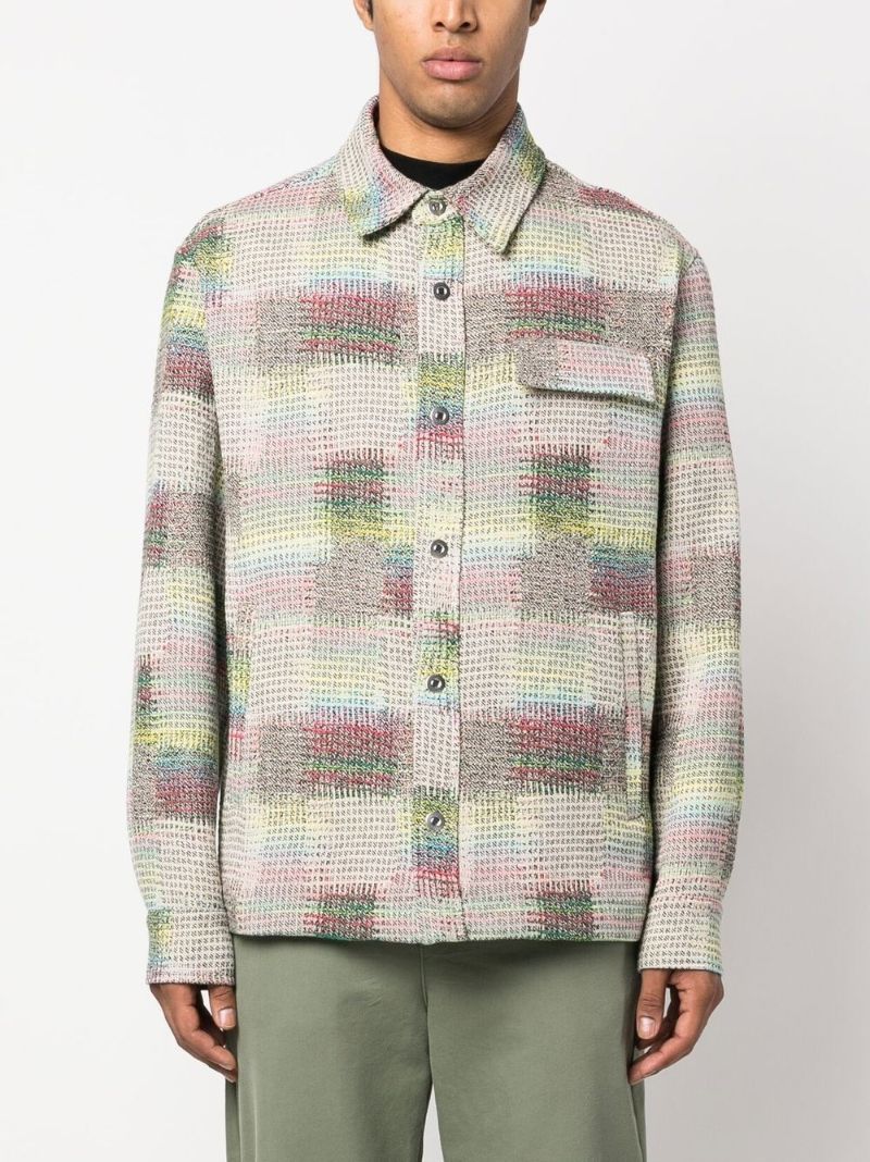 Multicolour Jacquard Logo Print Jacket
