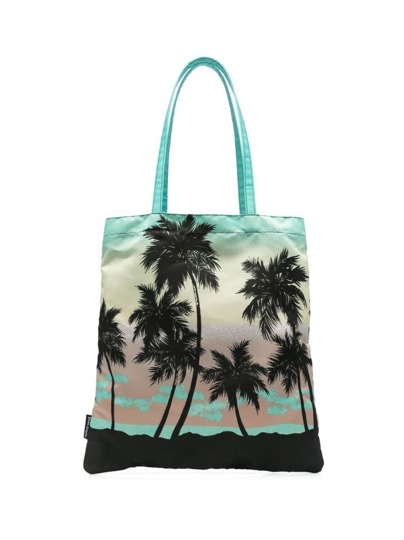 Green Sunset Print Tote Bag