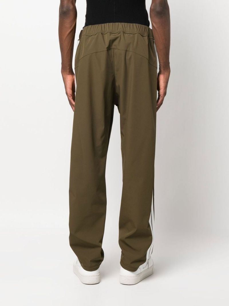 Green Logo Print Stripe Cargo Pants