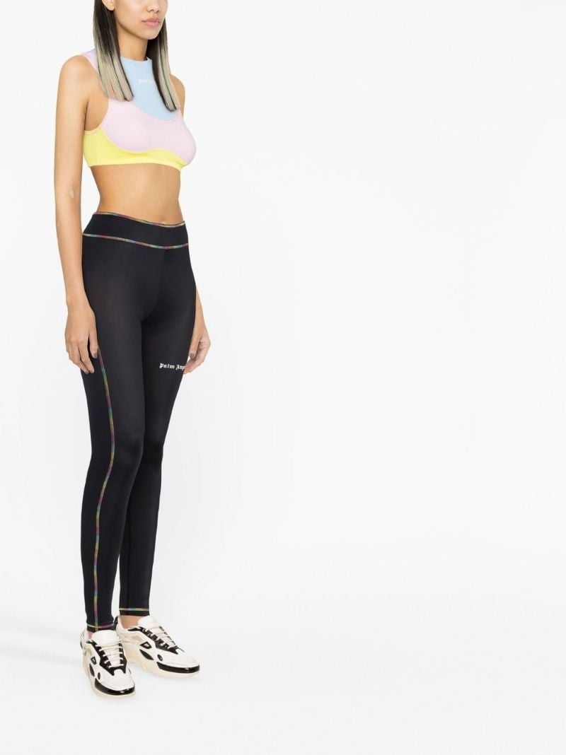Black Logo Print Leggings