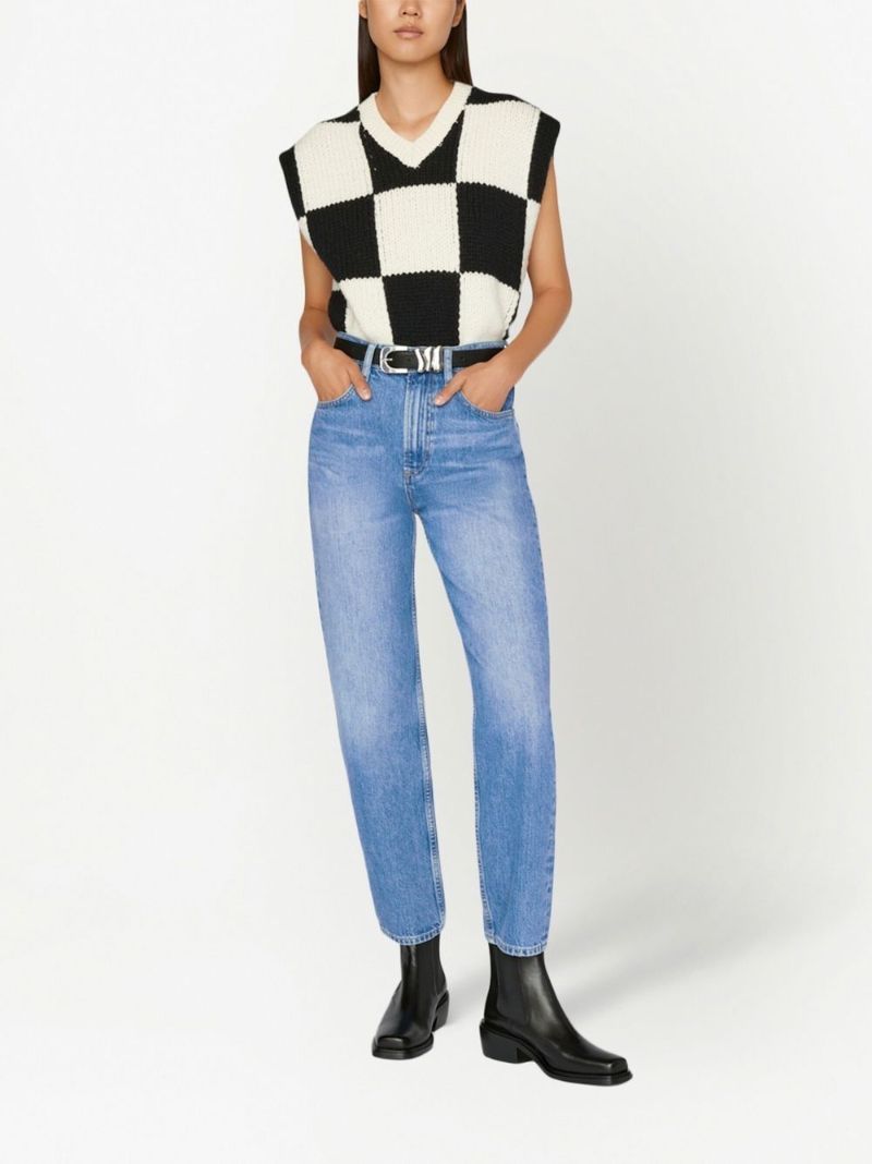 Blue Le High 'n' Tight Straight-leg Jeans