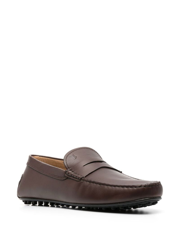 Brown City Leather Penny Loafers