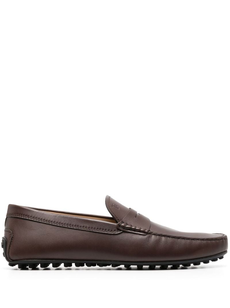 Brown City Leather Penny Loafers