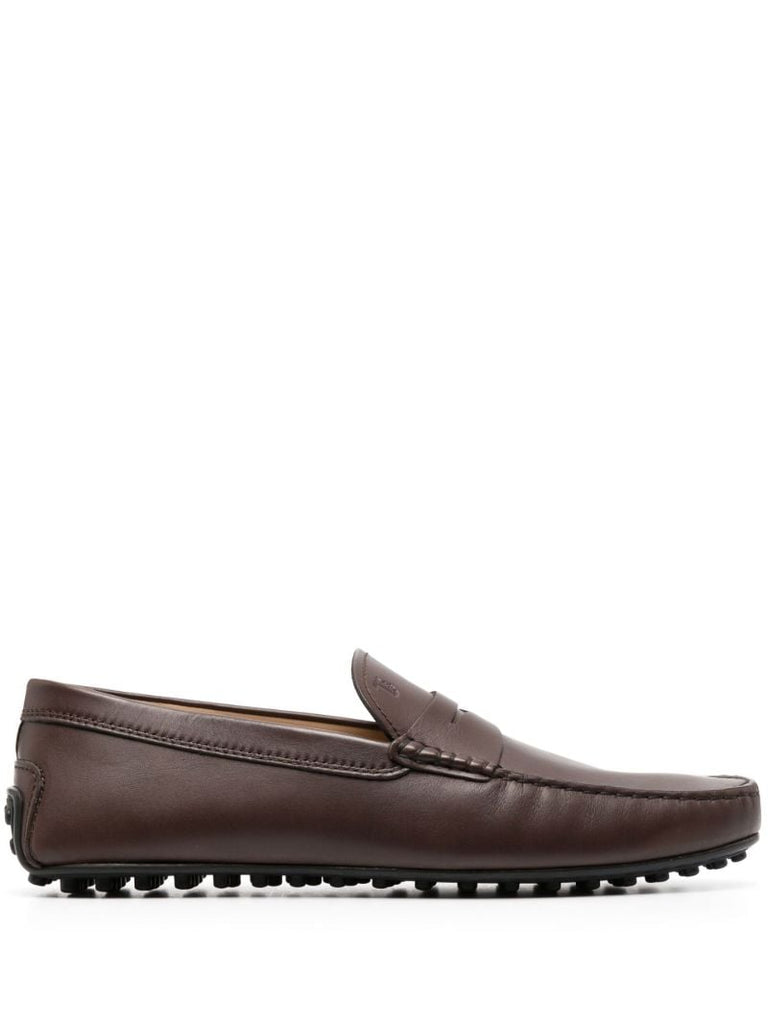 Brown City Leather Penny Loafers