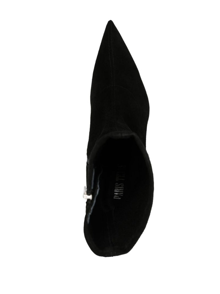 Black Wanda 105 Suede Wedge Boots