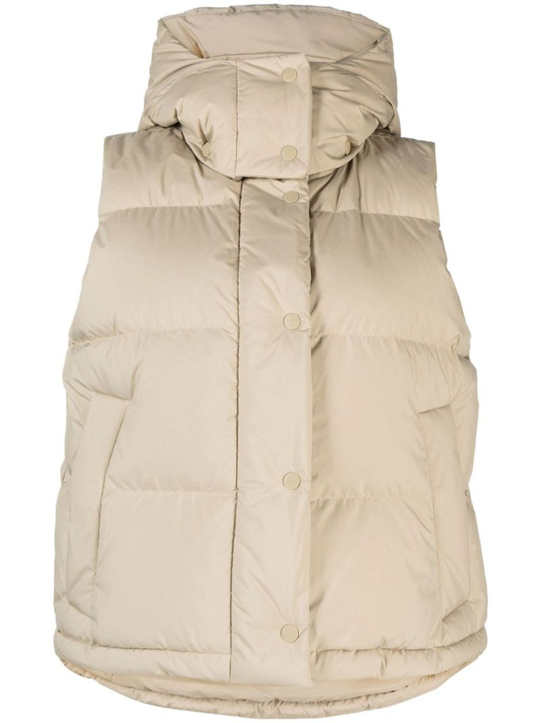 Neutral Wunder Cropped Puffer Gilet
