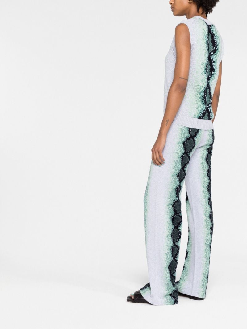 Grey Python-intarsia Sweater Vest