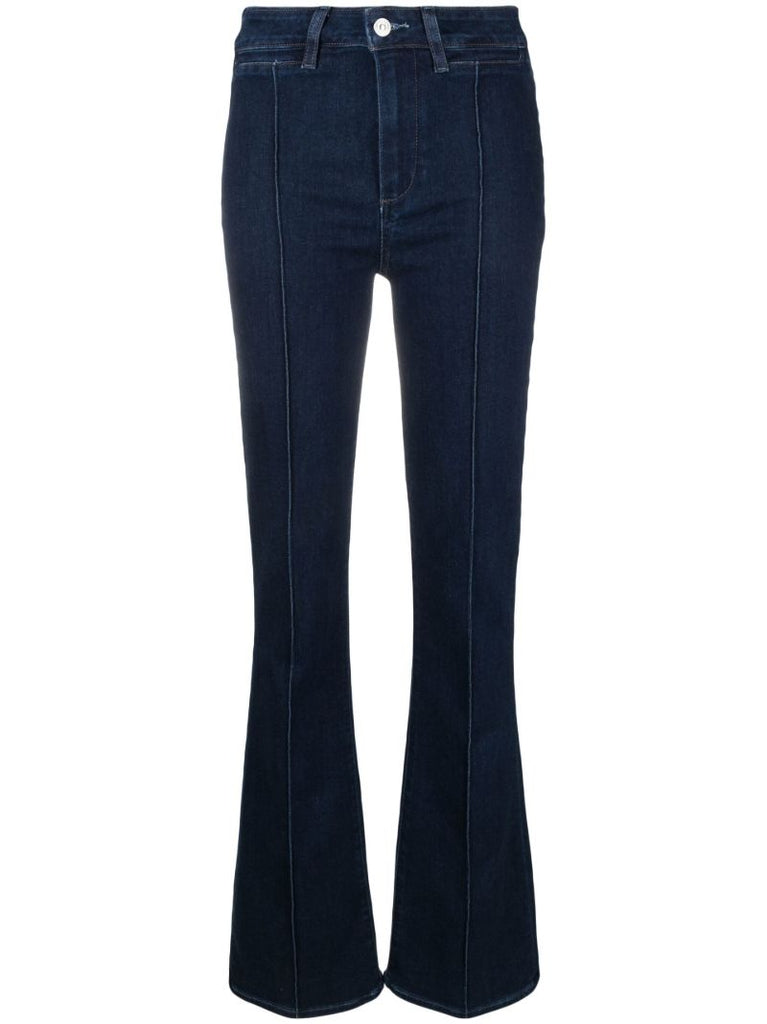 Blue High-rise Flared Jeans