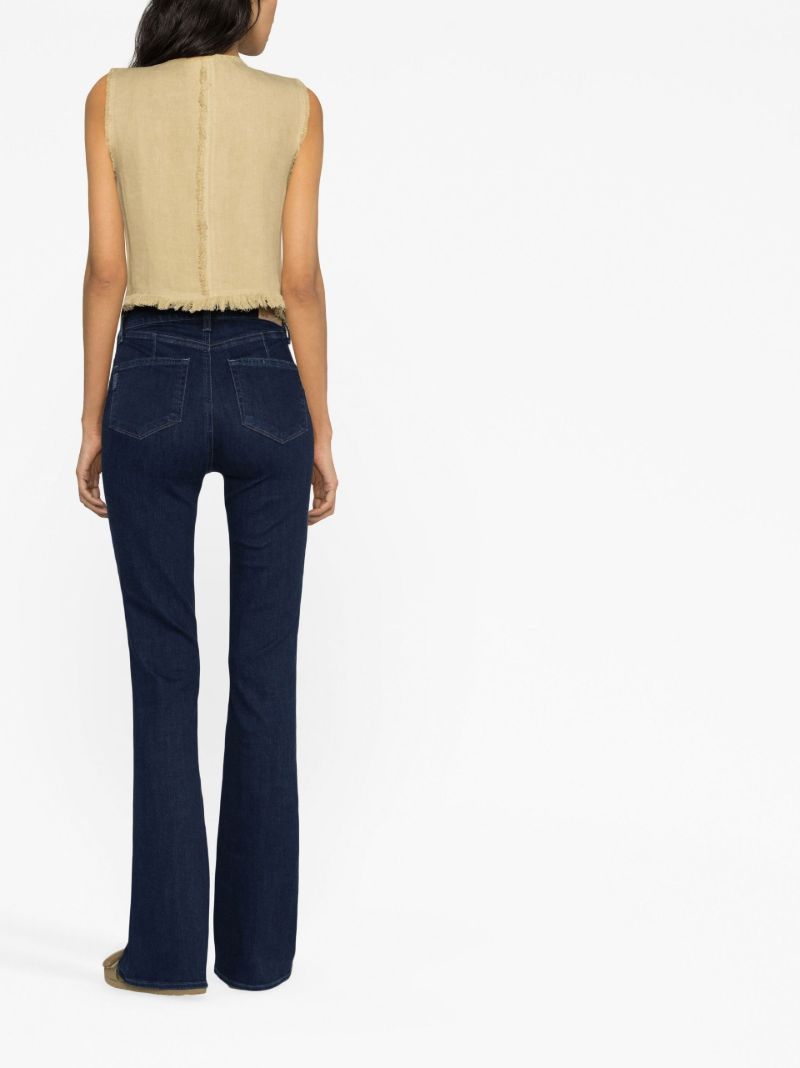 Blue High-rise Flared Jeans