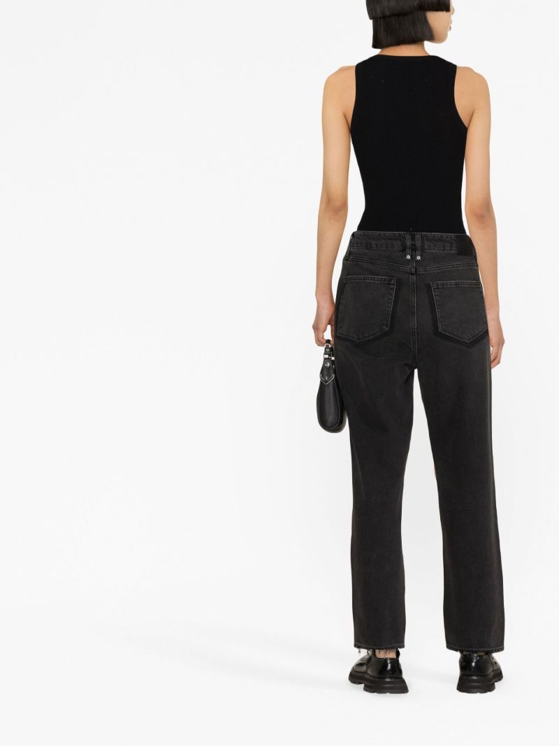 Black Straight-leg Jeans