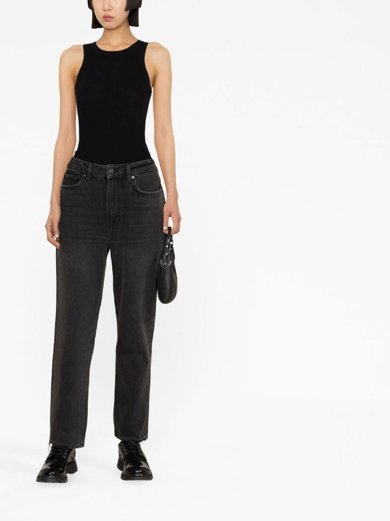 Black Straight-leg Jeans