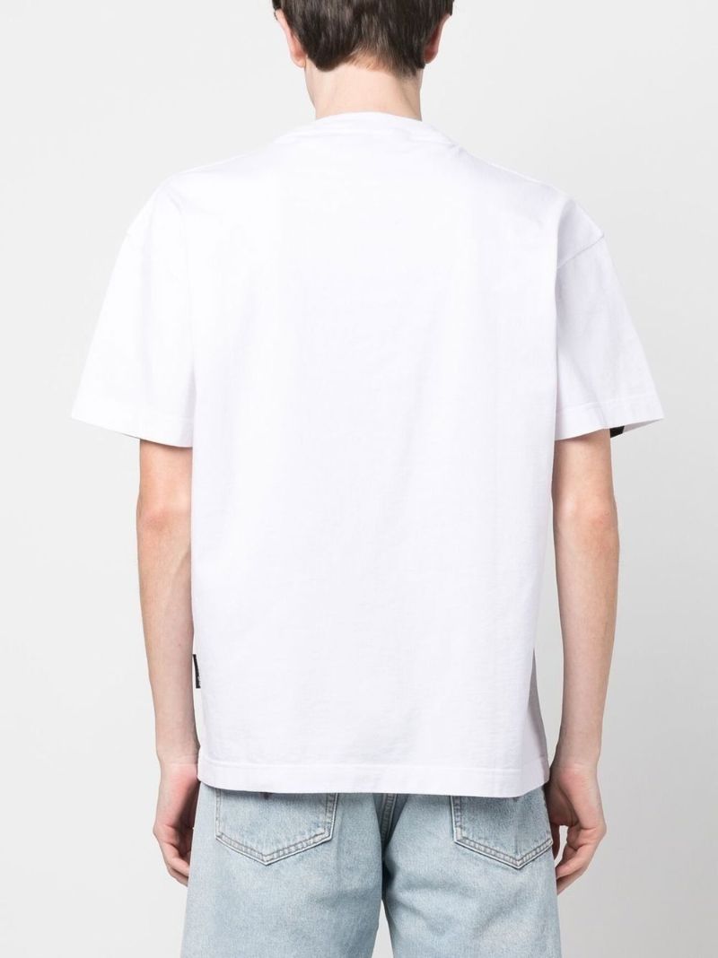 White Miami Print Cotton T-shirt