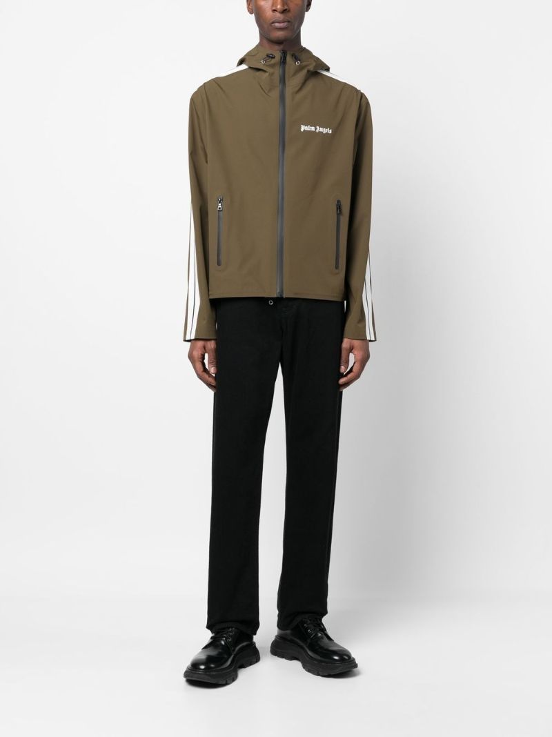 Green Side Stripe Hooded Jacket