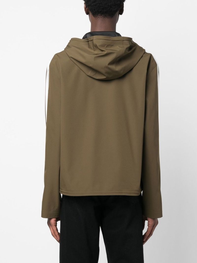Green Side Stripe Hooded Jacket