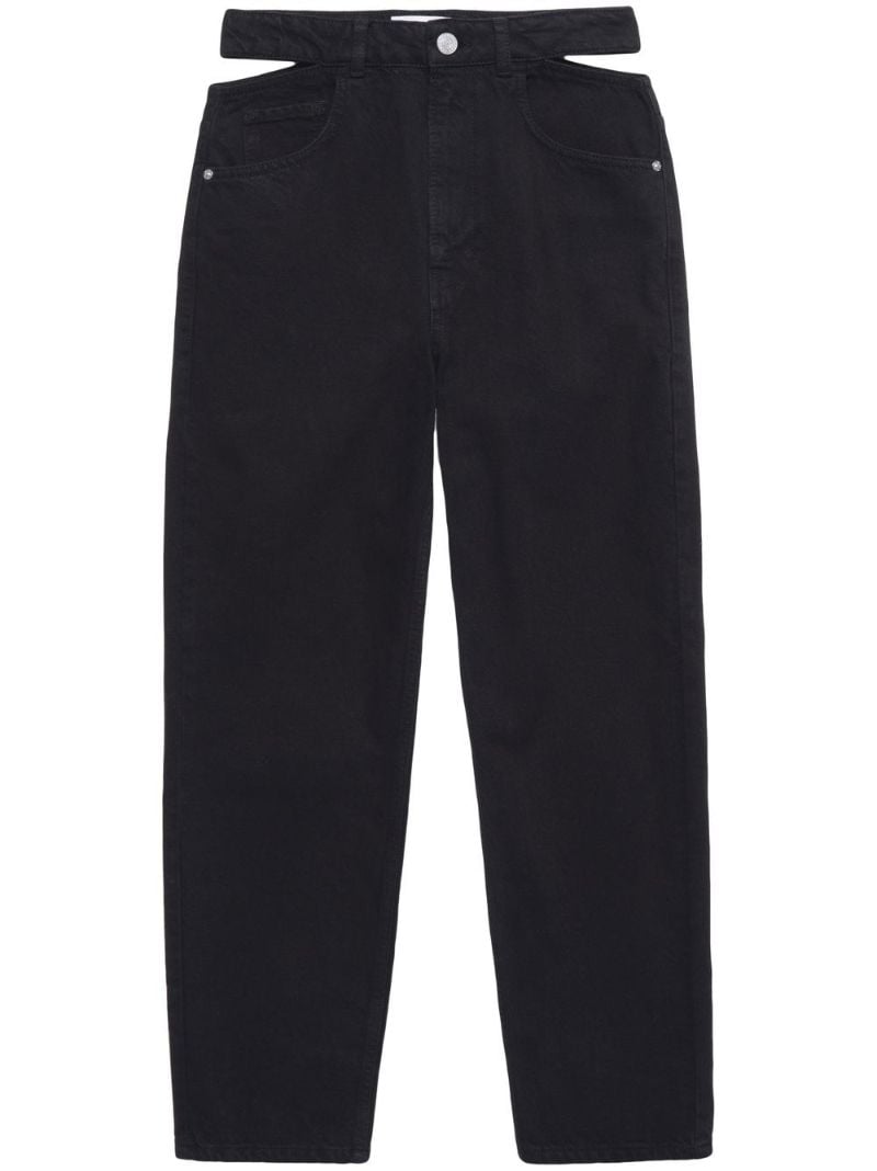 Black Le High 'n' Tight Straight-leg Jeans
