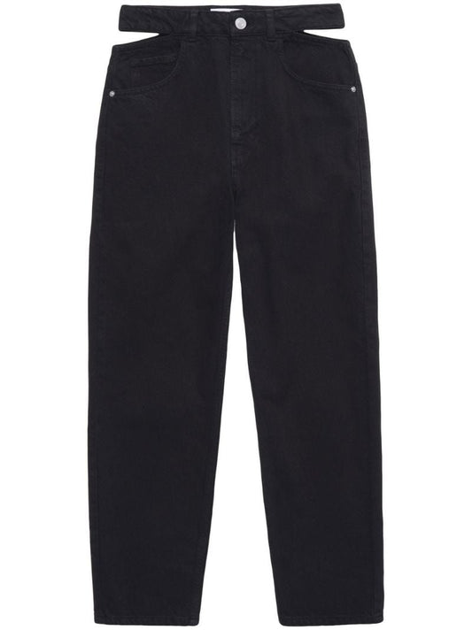 Black Le High 'n' Tight Straight-leg Jeans