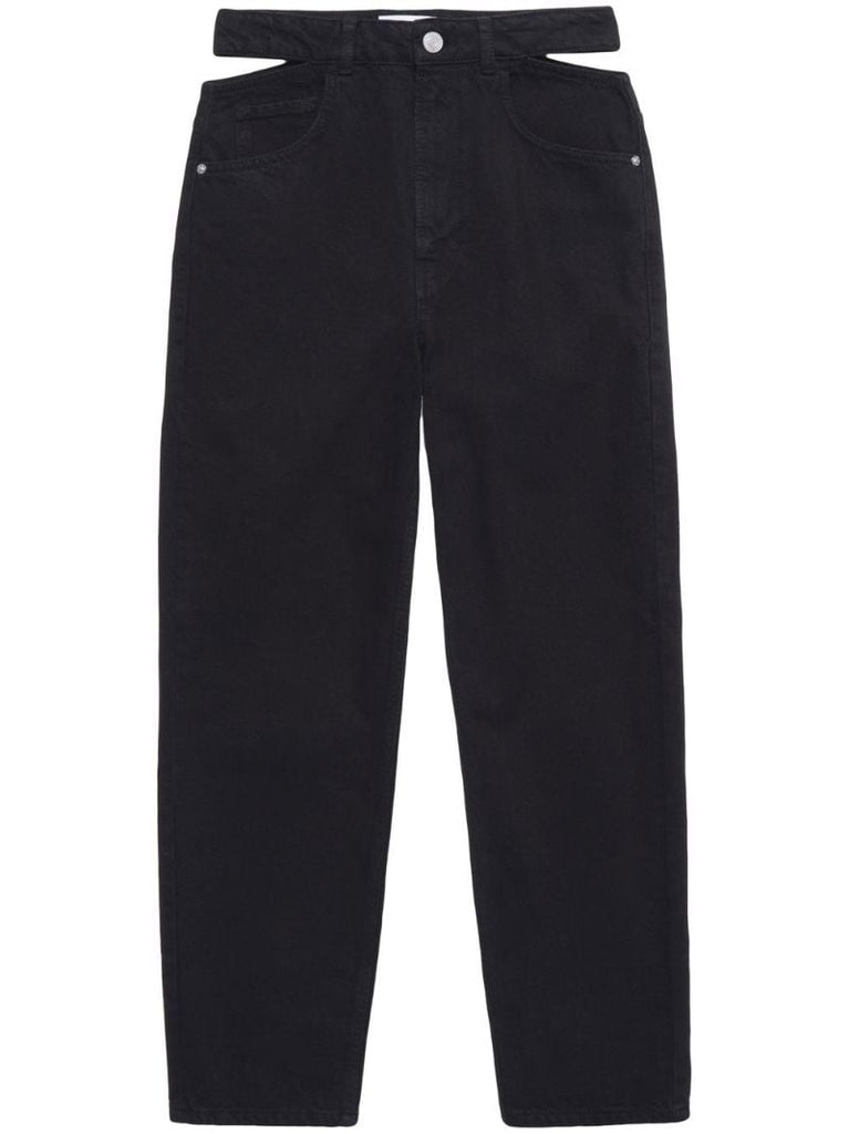 Black Le High 'n' Tight Straight-leg Jeans