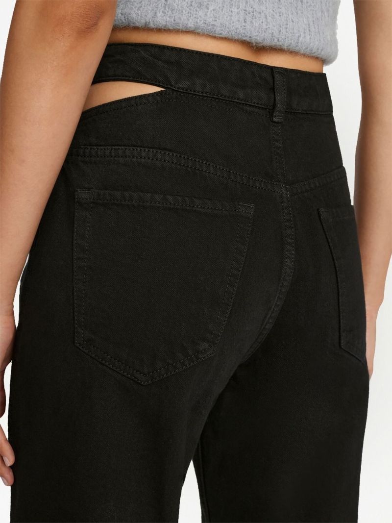 Black Le High 'n' Tight Straight-leg Jeans