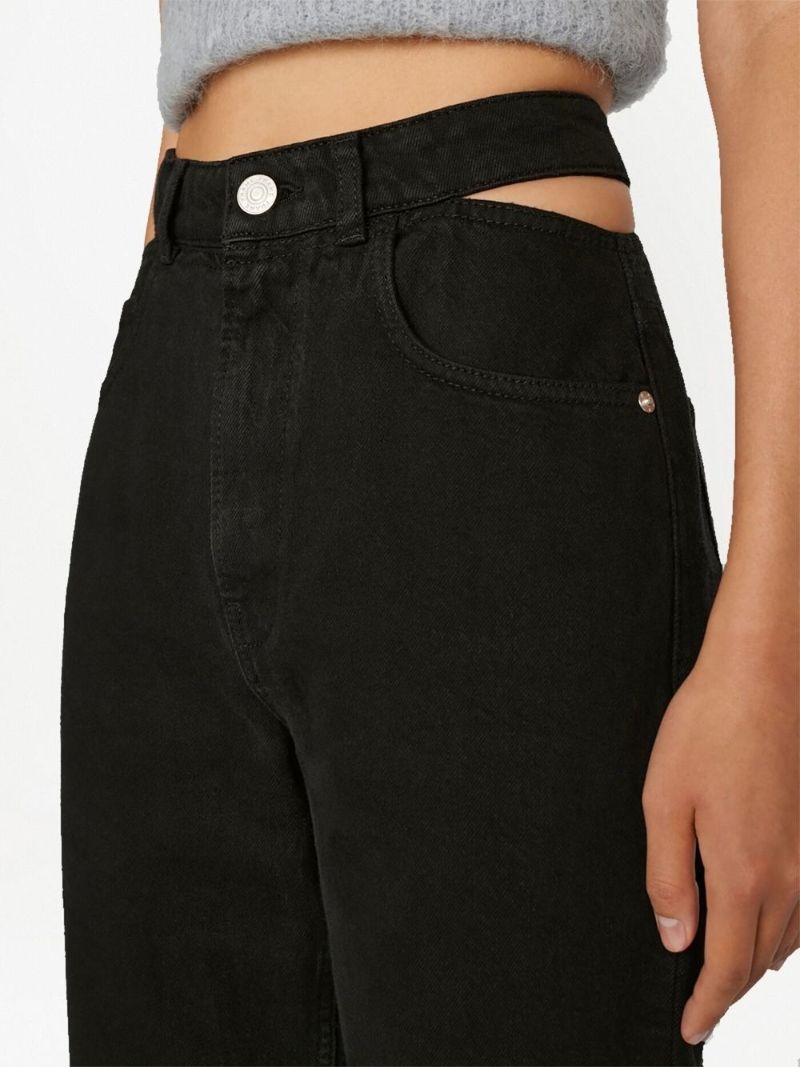 Black Le High 'n' Tight Straight-leg Jeans