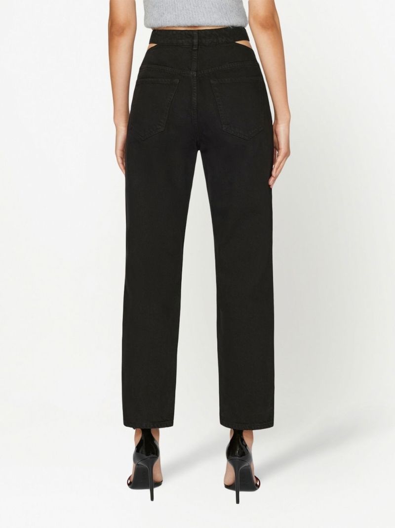 Black Le High 'n' Tight Straight-leg Jeans