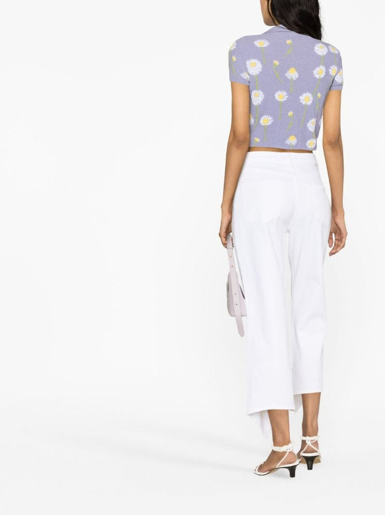 White the Dagger Flood High Waist Jeans