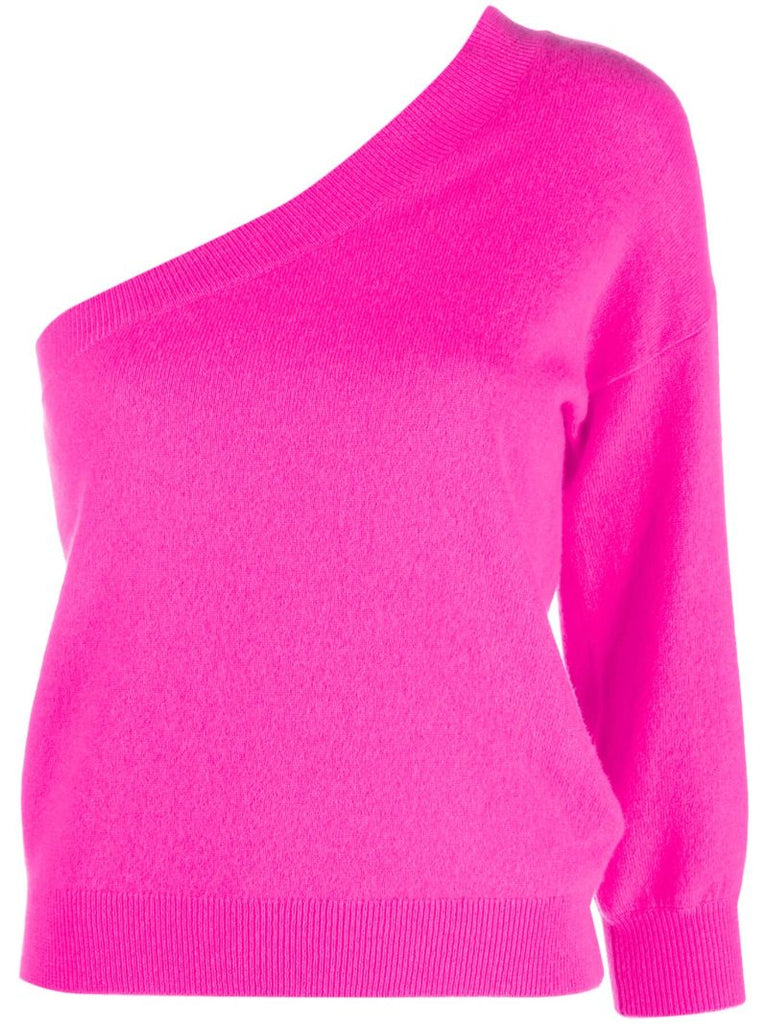 Pink Agnes One-sleeve Cashmere Sweater