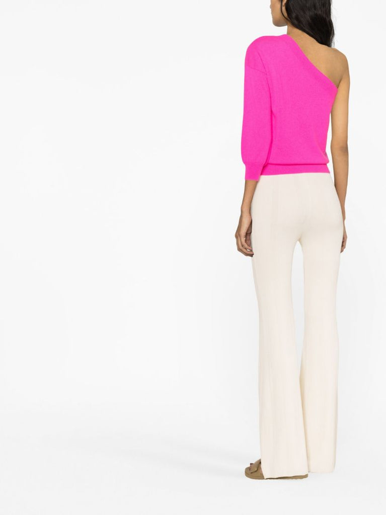 Pink Agnes One-sleeve Cashmere Sweater