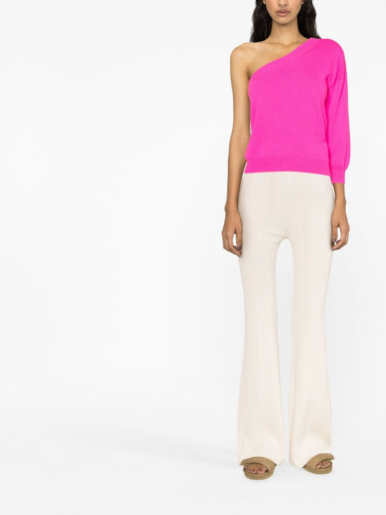 Pink Agnes One-sleeve Cashmere Sweater