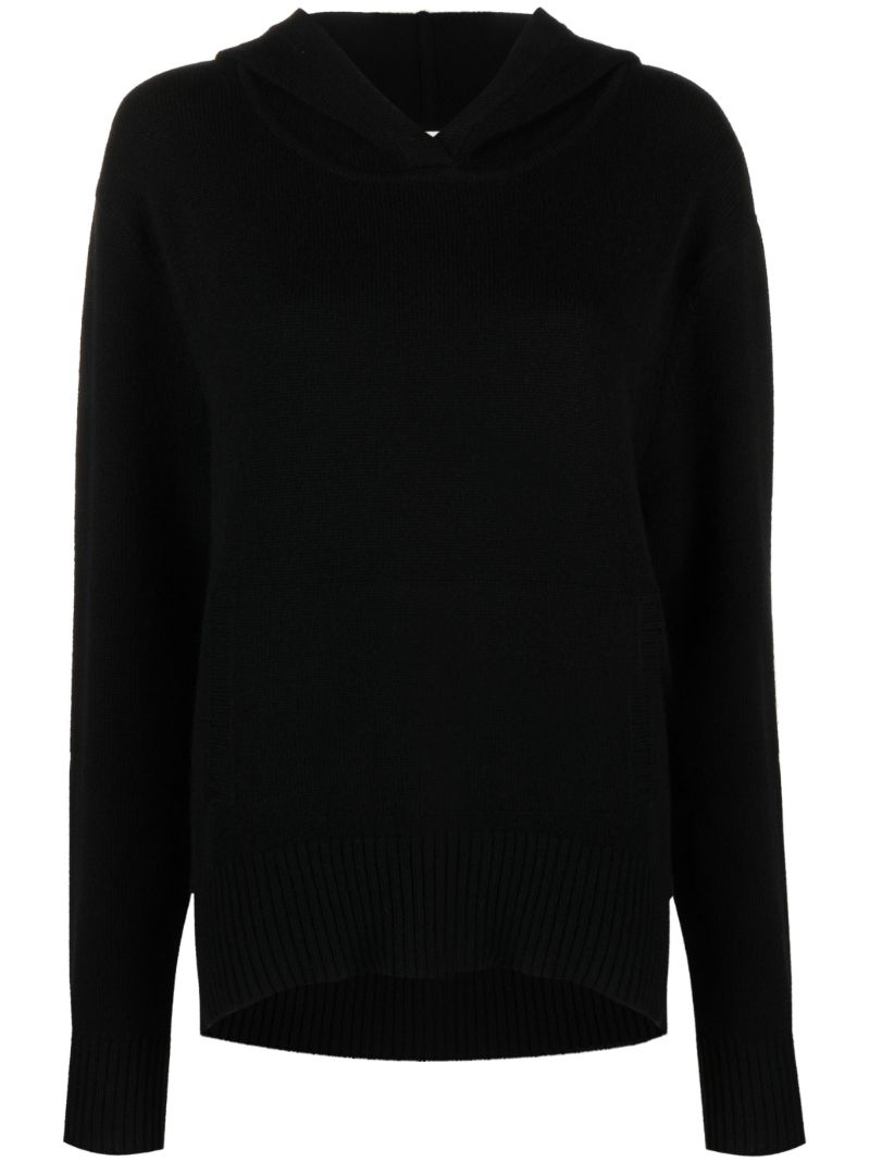 Black Columbine Knitted Hoodie