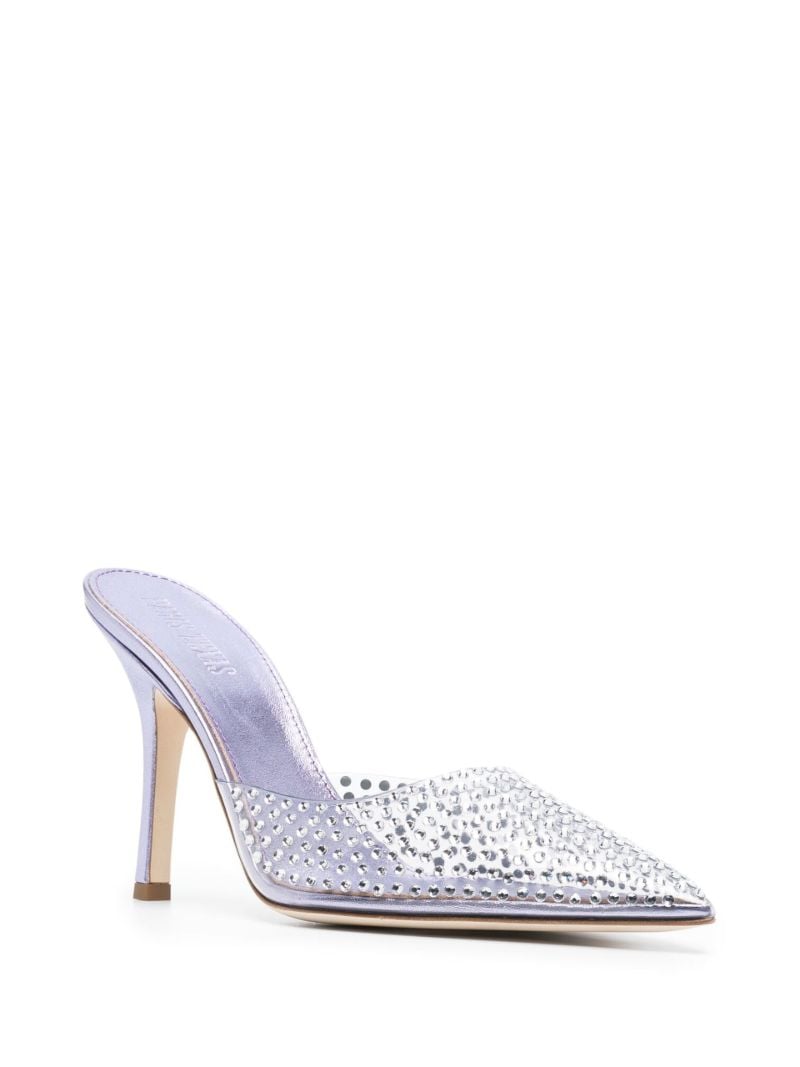 Purple Hollywood 95 Crystal Pumps