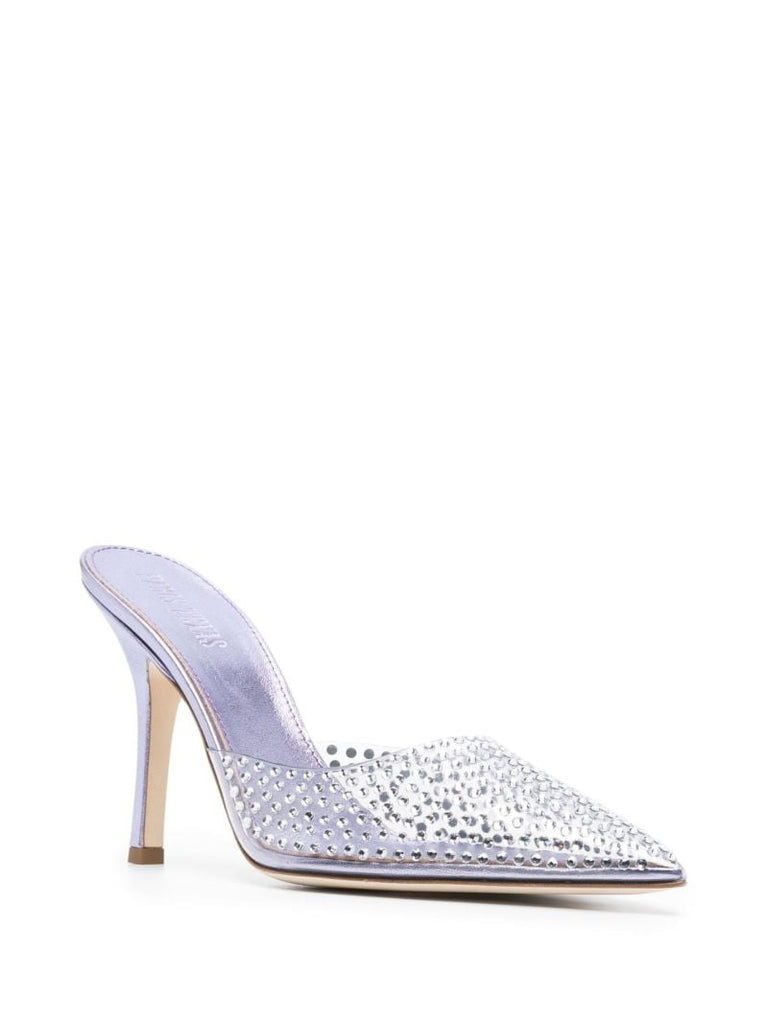 Purple Hollywood 95 Crystal Pumps