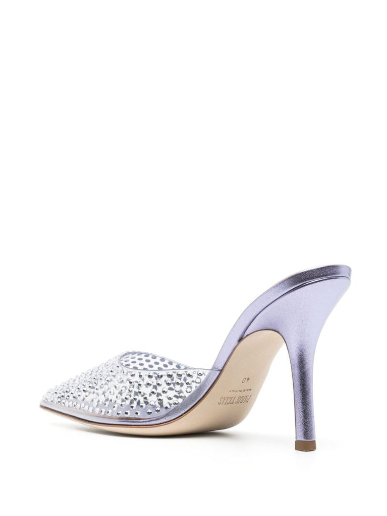 Purple Hollywood 95 Crystal Pumps