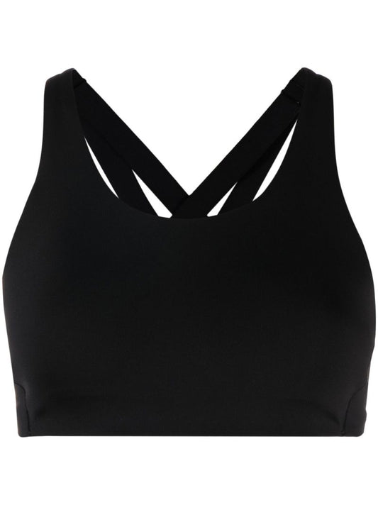 Black Energy Crossover Strap Sports Bra