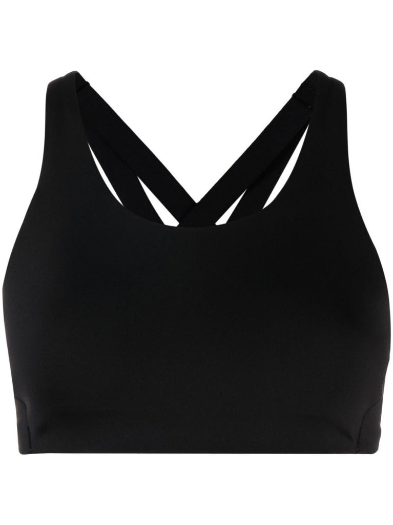 Black Energy Crossover Strap Sports Bra