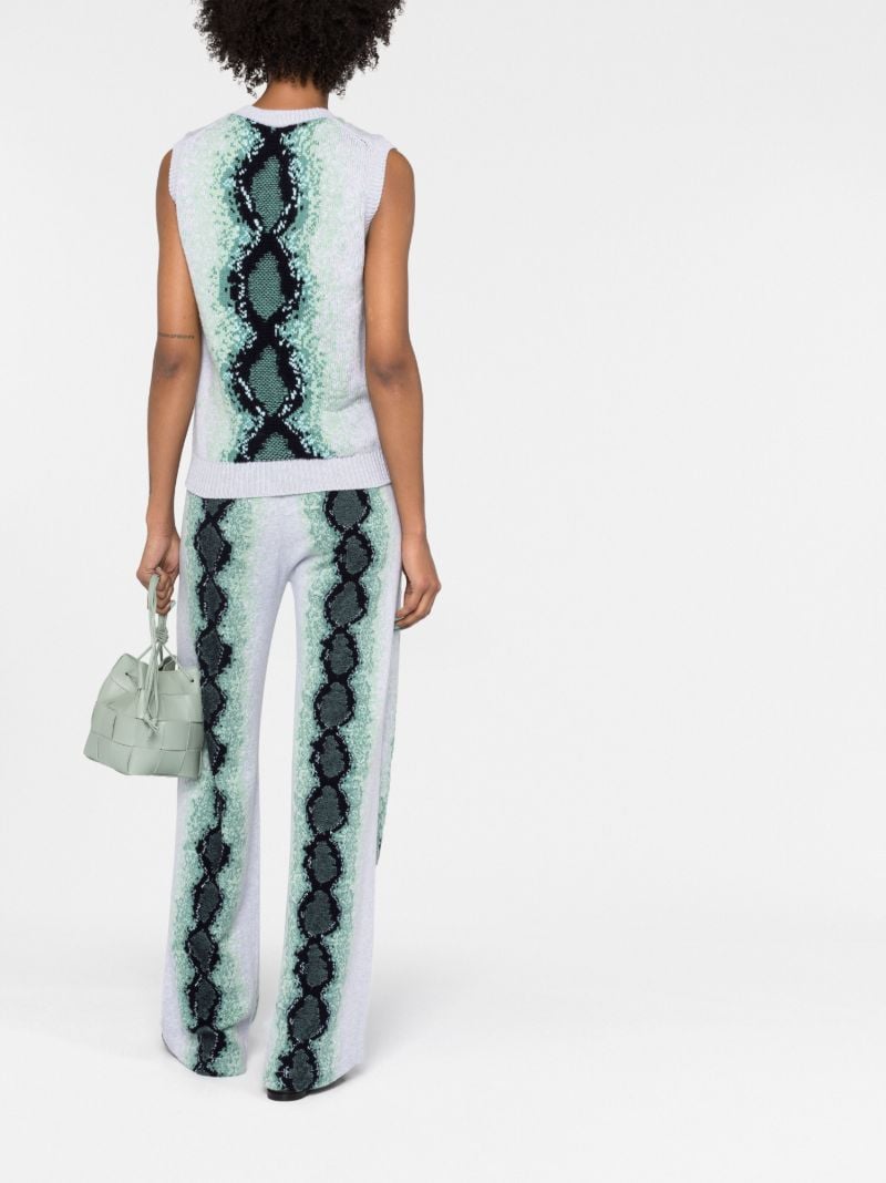 Grey Python-intarsia Trousers