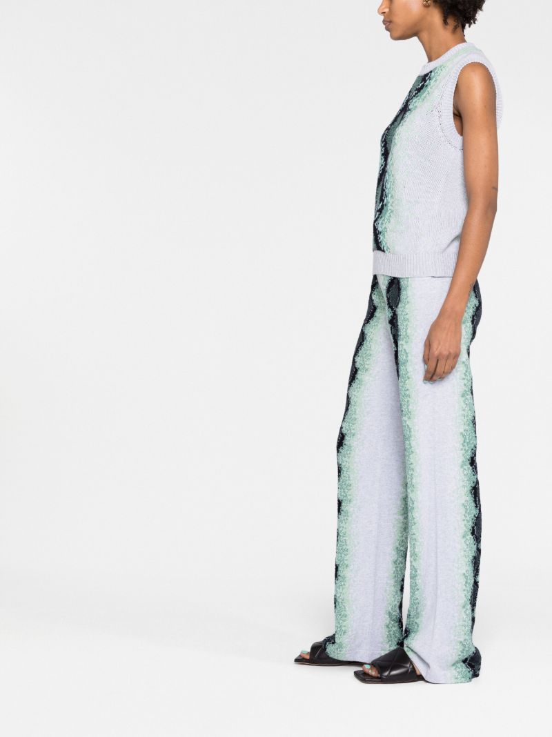 Grey Python-intarsia Trousers