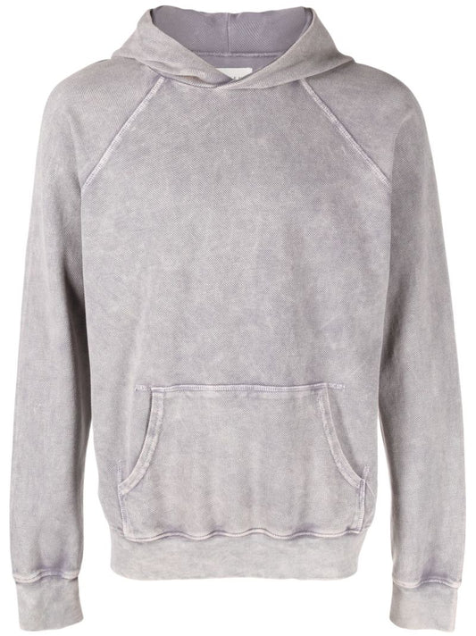 Grey Cotton Raglan Sleeve Hoodie