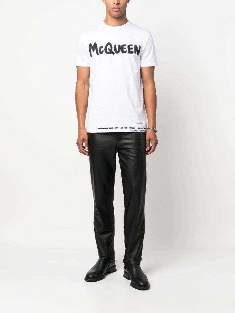 White Graffiti Logo Cotton T-shirt