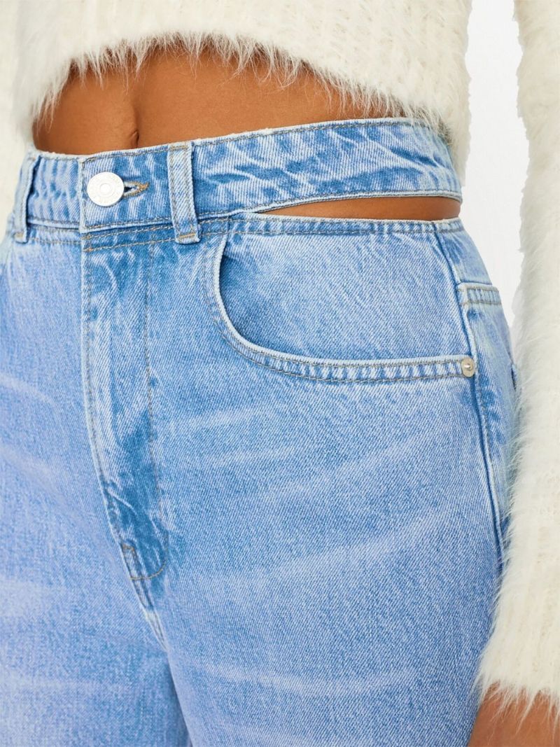 Blue Le High 'n' Tight Straight-leg Jeans