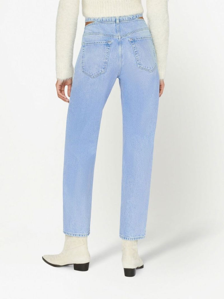 Blue Le High 'n' Tight Straight-leg Jeans